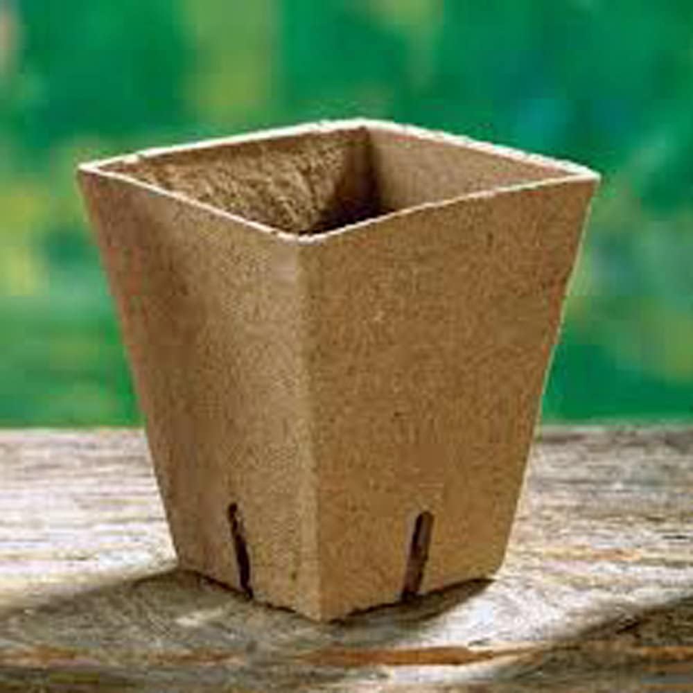 Jiffy Pot, Single Square, 3.5" X 4.0", 50 Pack, POTS, 50 Cells, Biodegradable