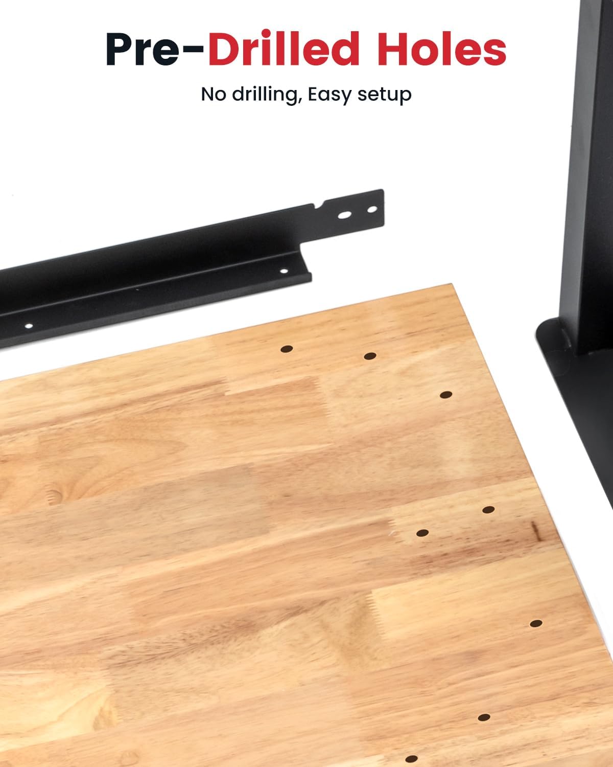 Work Bench 41 Inch Workbench for Garage Adjustable Height Heavy Duty Work Table Rubberwood Tabletop for Cutting Wood Shop Home Office Electronic Woodworking