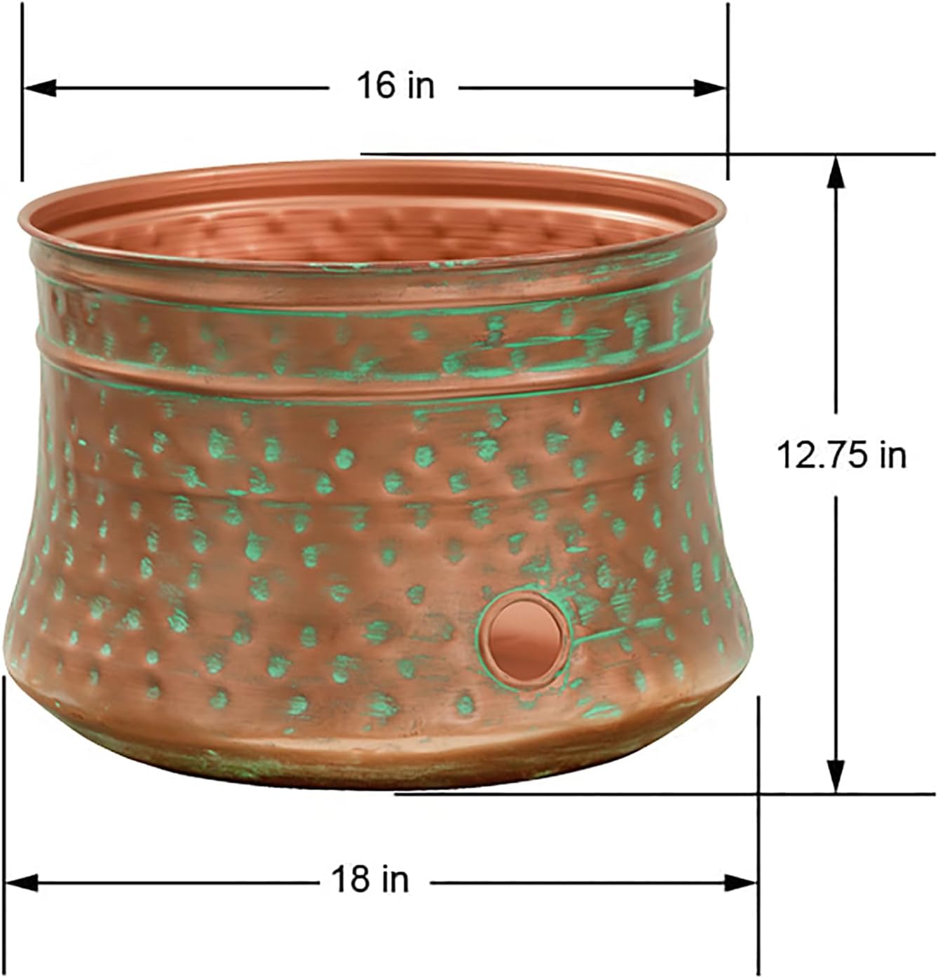 Liberty Garden 1917-G Hose Pot, Hammered, Patina