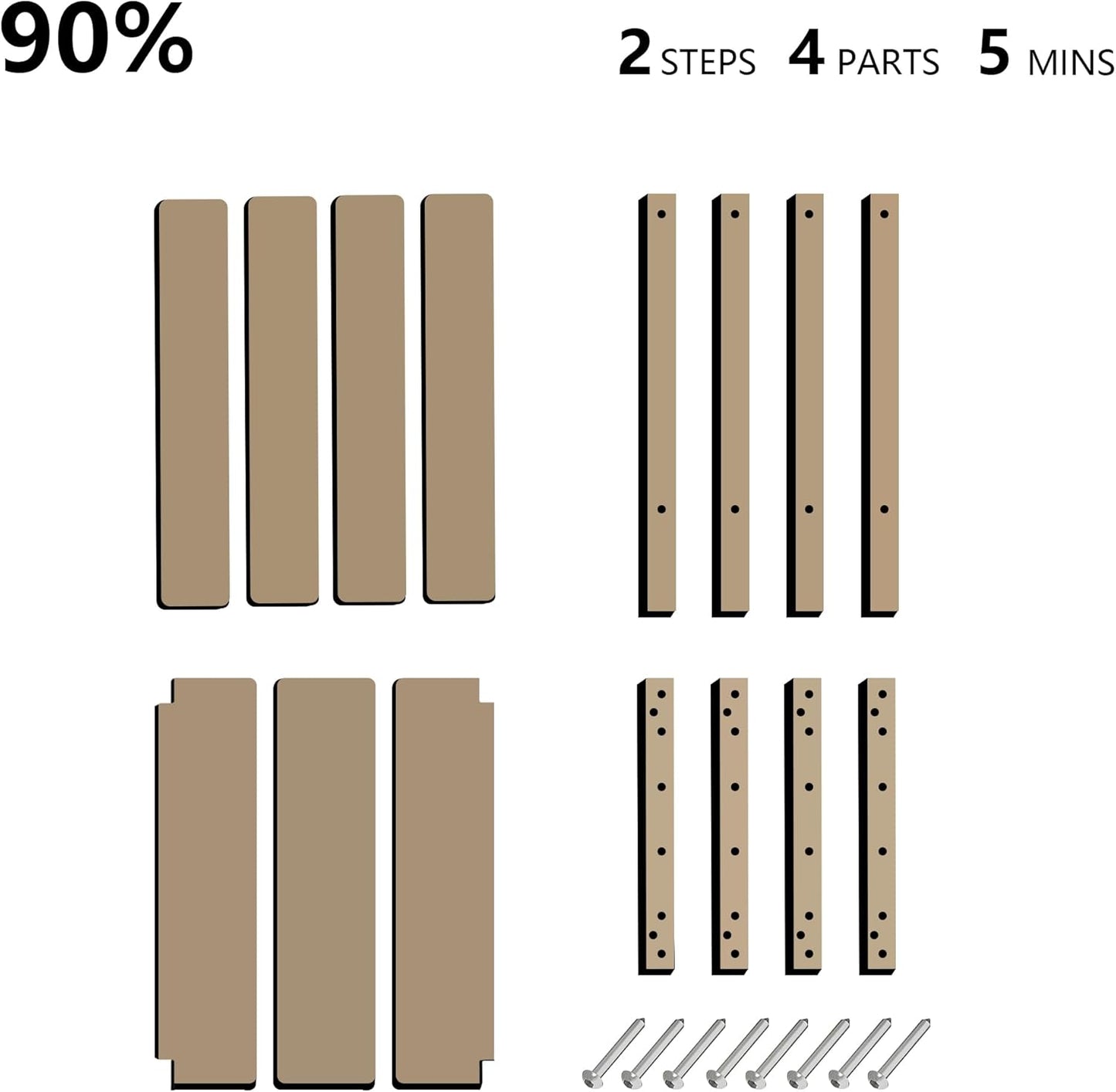 Outdoor Side Table, Weather Resistant HDPE Outdoor Table, 2-Tier Small Patio Tables for Outside or Indoor(Latte Brown)