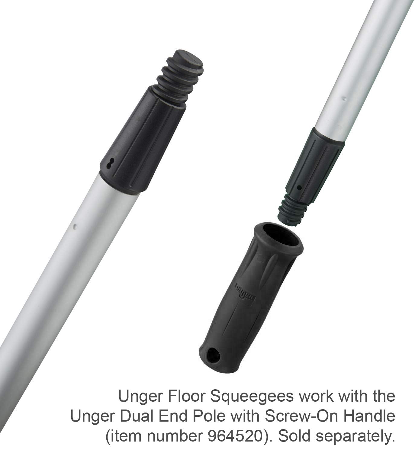 Unger Professional AquaDozer 36” Smooth Surface Curved Floor Squeegee, Flood Cleanup Scrubber for Concrete and Asphalt, Cleaning Tool with Curve Hood to Control and Easily Moves Water and Debris