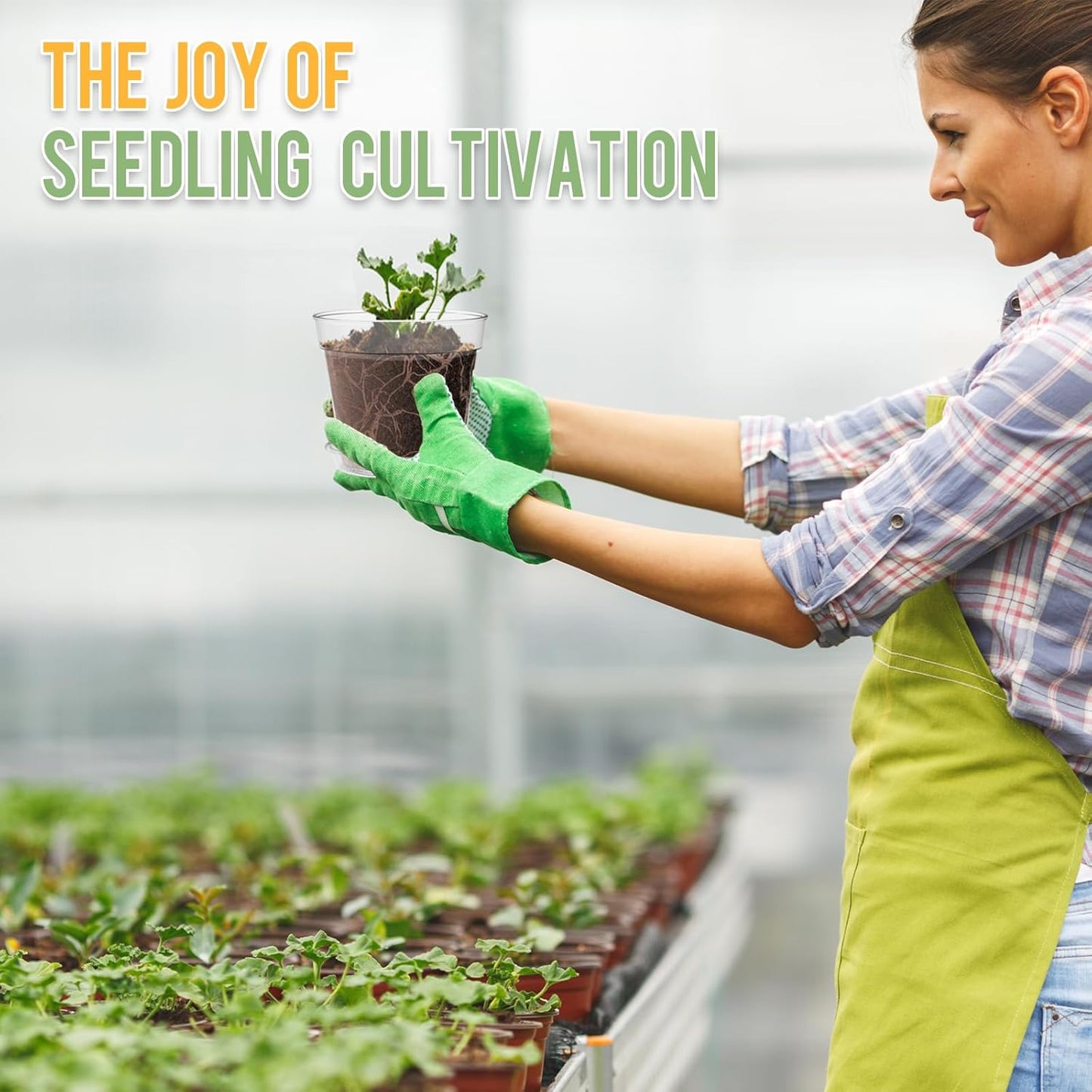 4 Inch Clear Nursery Pots, 8 Pack Highly Transparent Plant Pots for Small Indoor Plants with Drainage Holes and Trays, Plastic Seedling Starter Planters for Flowers