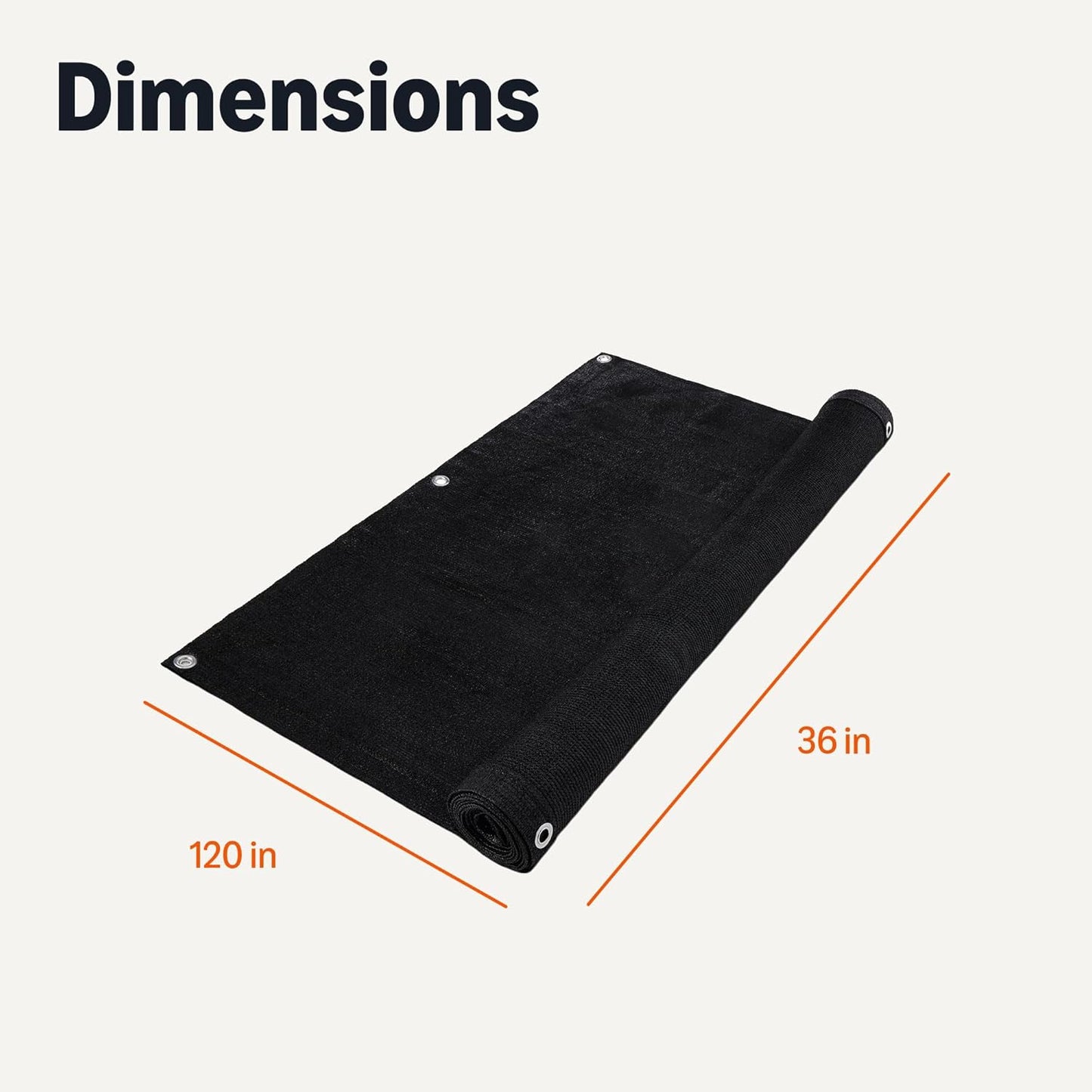 Amazon Basics Privacy Screen Fence, Black, 1-Pack