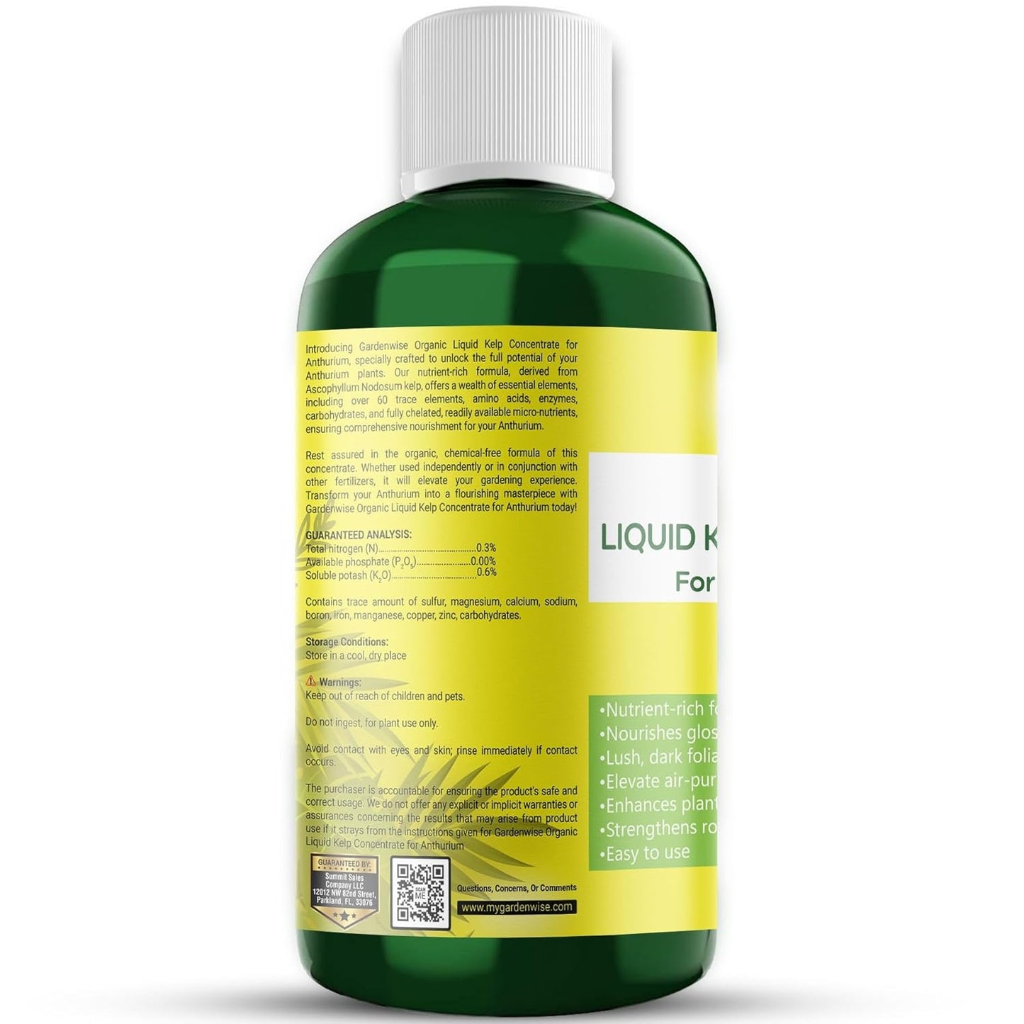 Organic Premium Seaweed Anthurium Fertilizer - Liquid Kelp Plant Food - Nutrient-Rich Soil Enhancer (8 OZ)