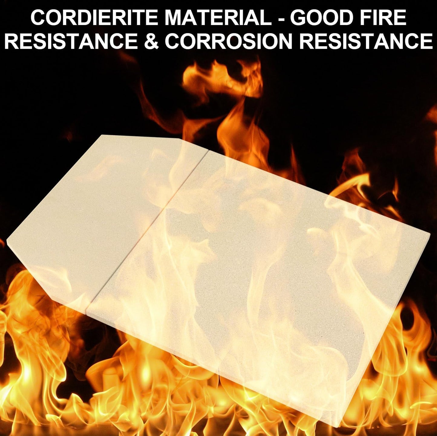 Pizza Stones Replacement Parts for Ooni Karu 16 Multi-Fuel Outdoor Pizza Oven Cordierite Baking Pizza Stones for Ooni Pizza Oven Stones Accessories for Bread, Pies,Pastry &Pizza