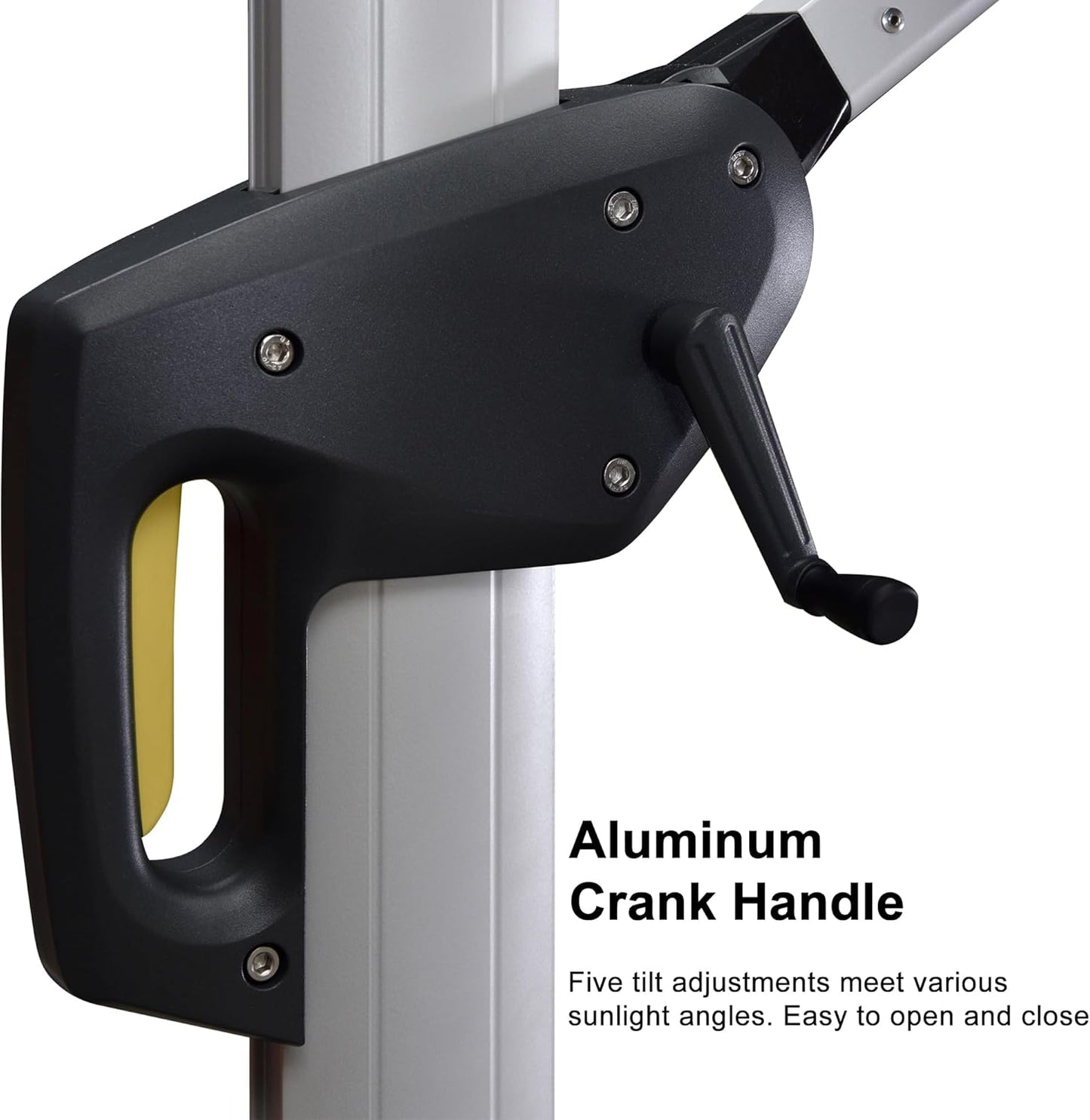 PURPLE LEAF 13 Feet Double Top Round Deluxe Patio Umbrella Offset Hanging Umbrella Outdoor Market Umbrella Garden Umbrella, Beige