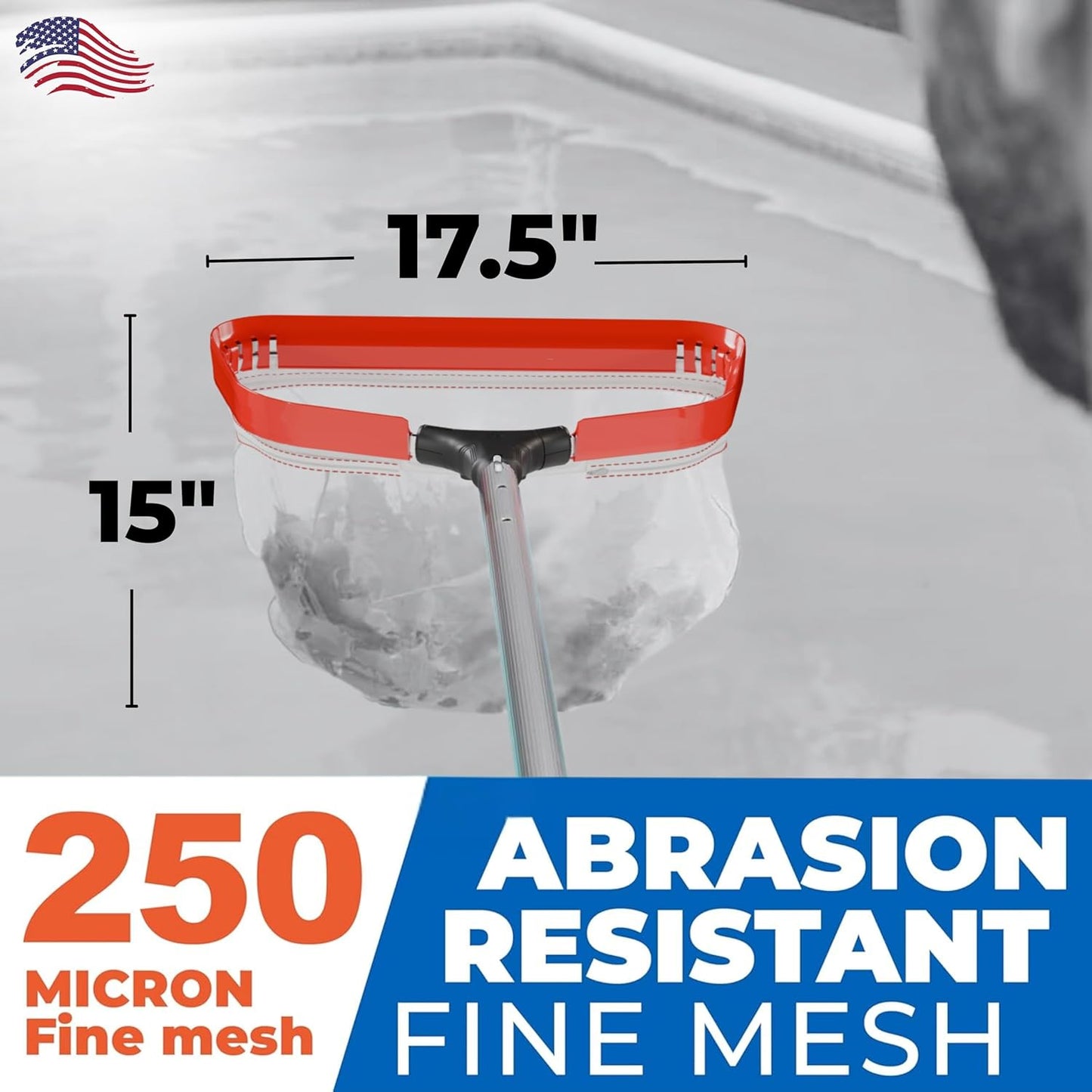 ProTuff Silt & Leaf Rake Bundle - Unlimited Free Replacements - 2-Items: 19 Inch Medium & 17 inch Fine Mesh Pool Cleaner for Sand, Silt, Pollen, Leaves & Twigs - Nearly 20 & 18 inch