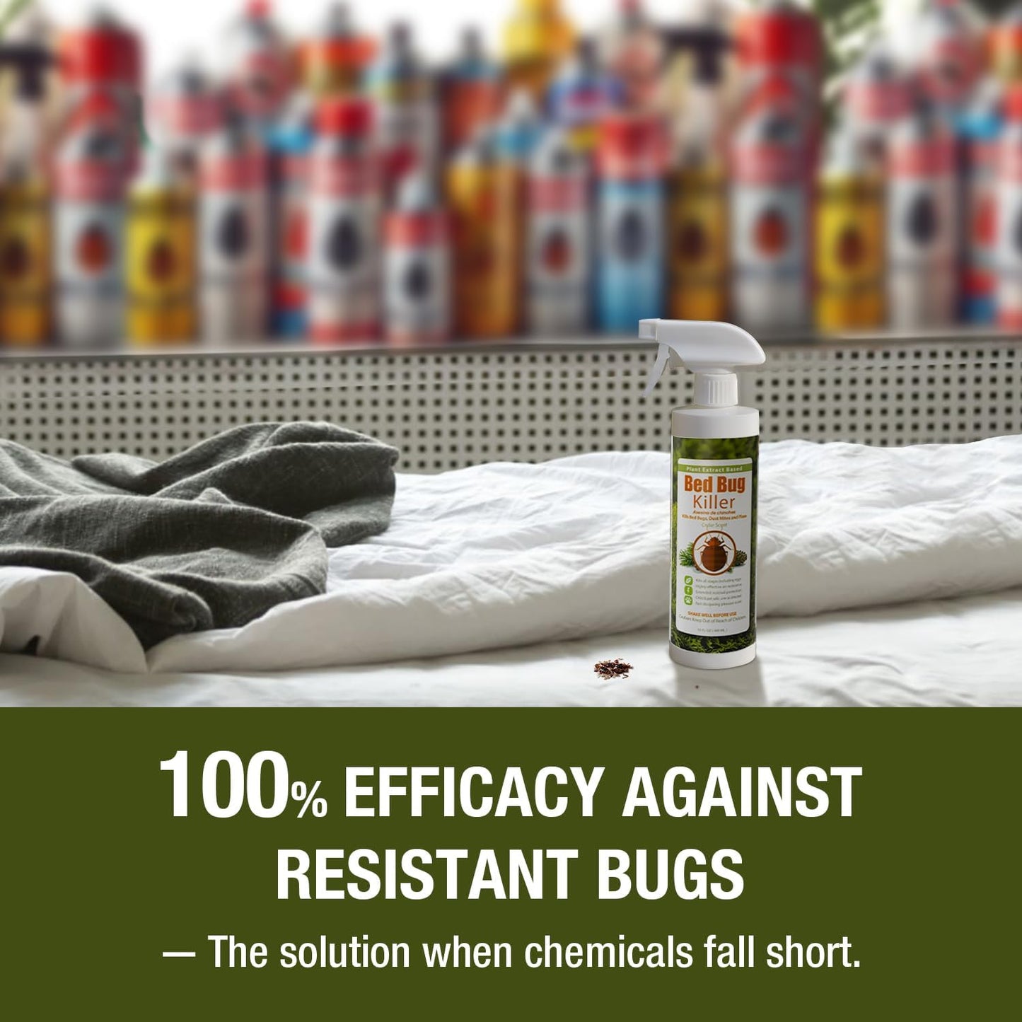EcoVenger Bed Bug Killer (480ML) 100% Kill Efficacy−Kills All Stages on Contact-14 Day Residual Protection− Eco-Friendly & Non-Toxic Child & Pet Friendly
