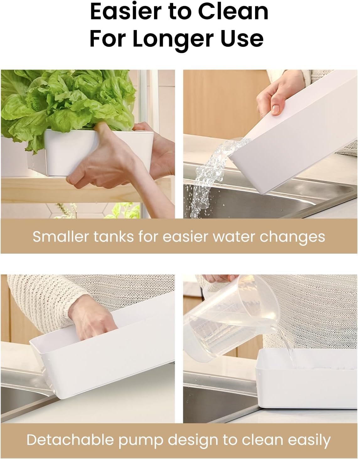 GROWNEER HydroEasy1.0 Hydroponics Growing System Kit, Beginner-Friendly Indoor Garden for Vegetable Fruit Herb, Solid Wood Design, Perfect Gift Idea, Full-Spectrum LED Lights for Maximum Growth