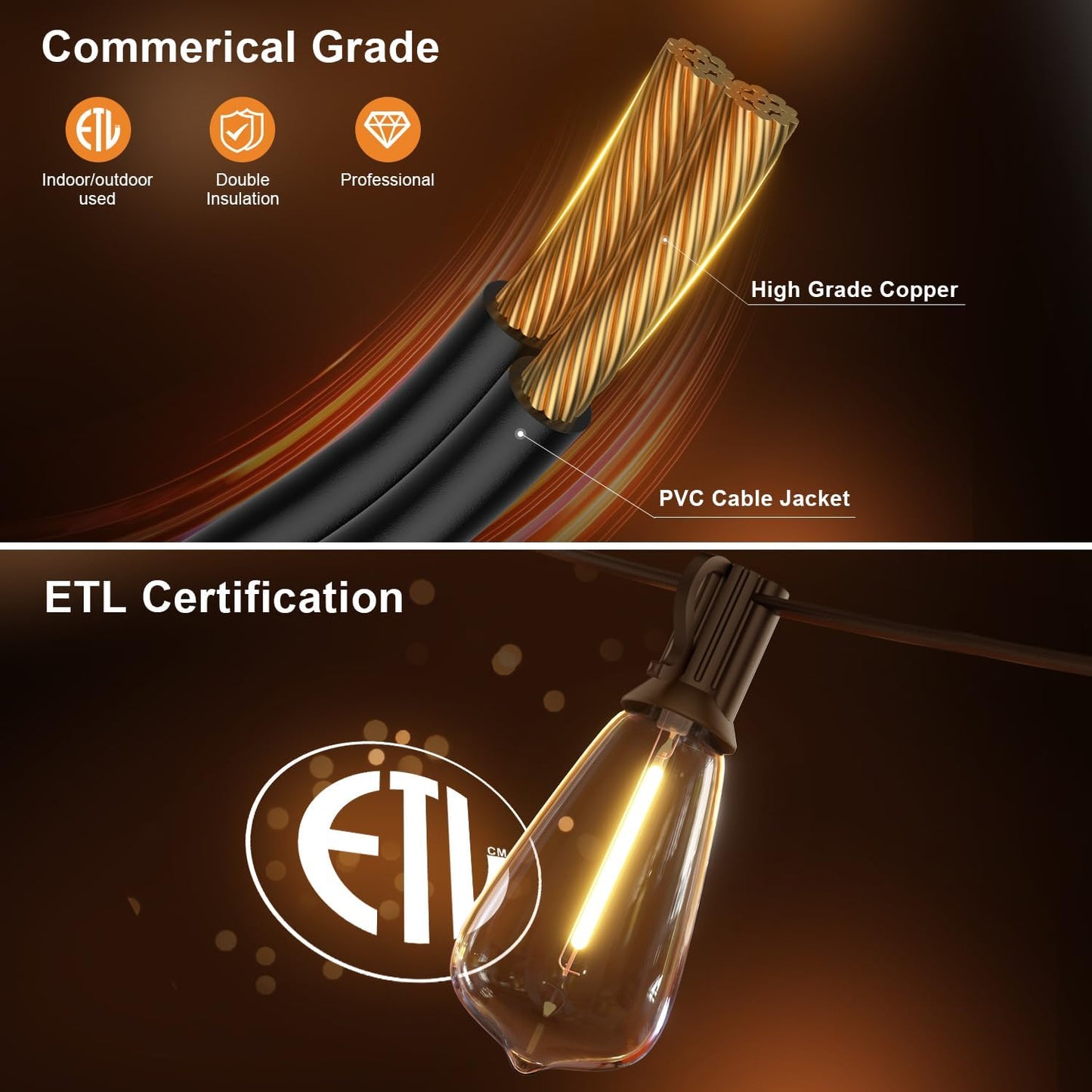 200FT Outdoor String Lights with Remote, Garden Patio Decor with 2500K Warm White, 100+4 LED Edison Bulbs, Support Timer Dimmable Waterproof for Yard Outside Porch Deck Backyard