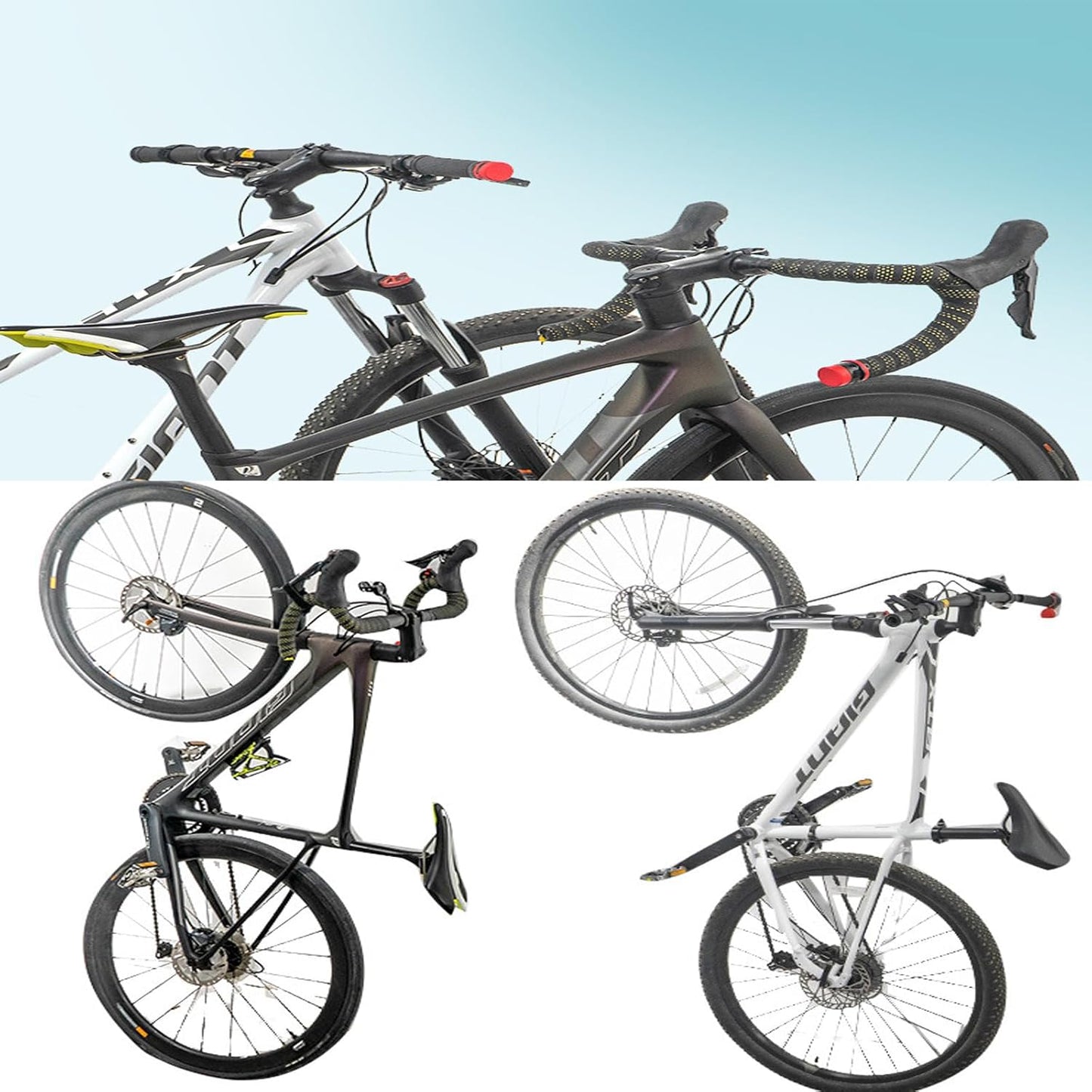 Mountain Bike Wall Mount, Swivel Bike Rack, Snap-on Bike Wall Mount, Garage Bike Rack, Wall Mounted Bike Rack, Space Saving Wall Mounted Bike Rack (Mountain model)