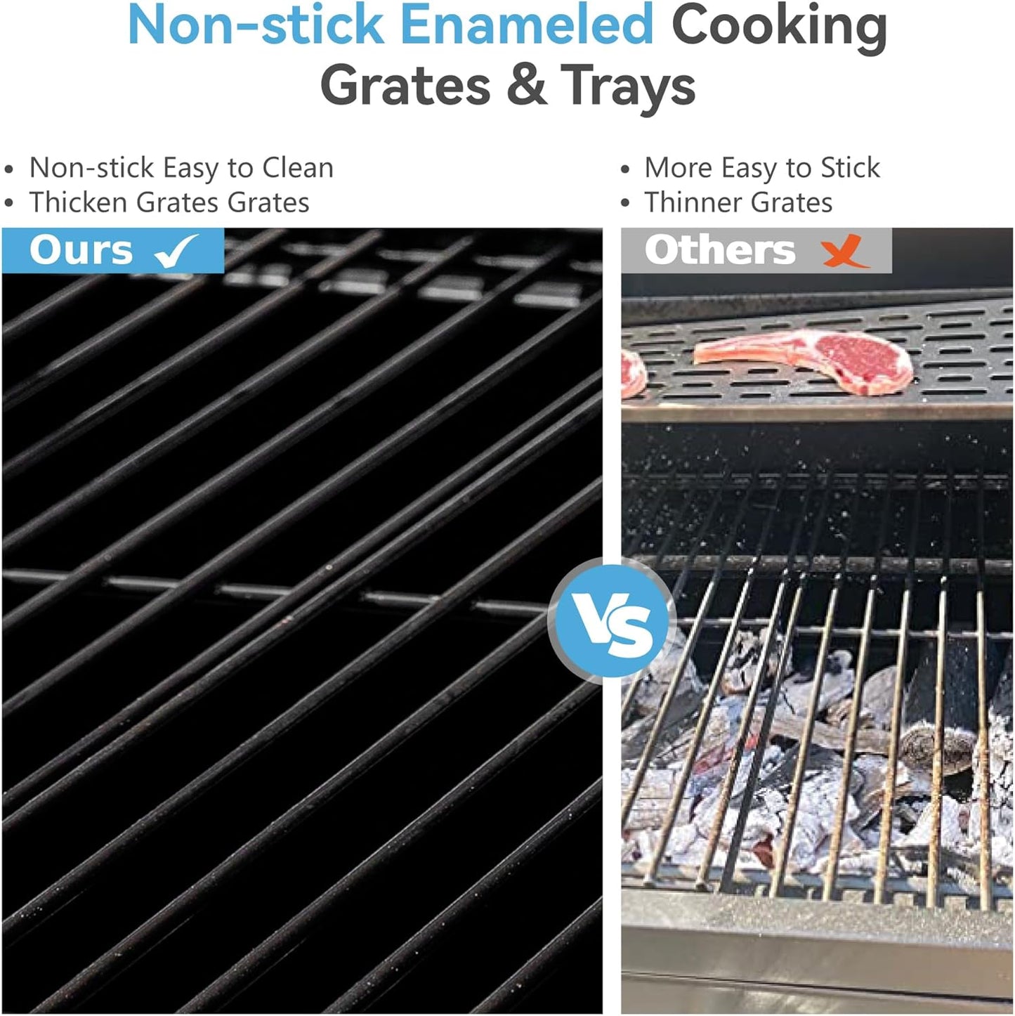 GREEN PARTY Barrel Charcoal Grill with Side Tables, 794 Square Inches Cooking Space, Large Charcoal BBQ Grill with 2 Height-Adjustable Charcoal Pans for Outdoor Backyard Patio Picnic Parties Camping