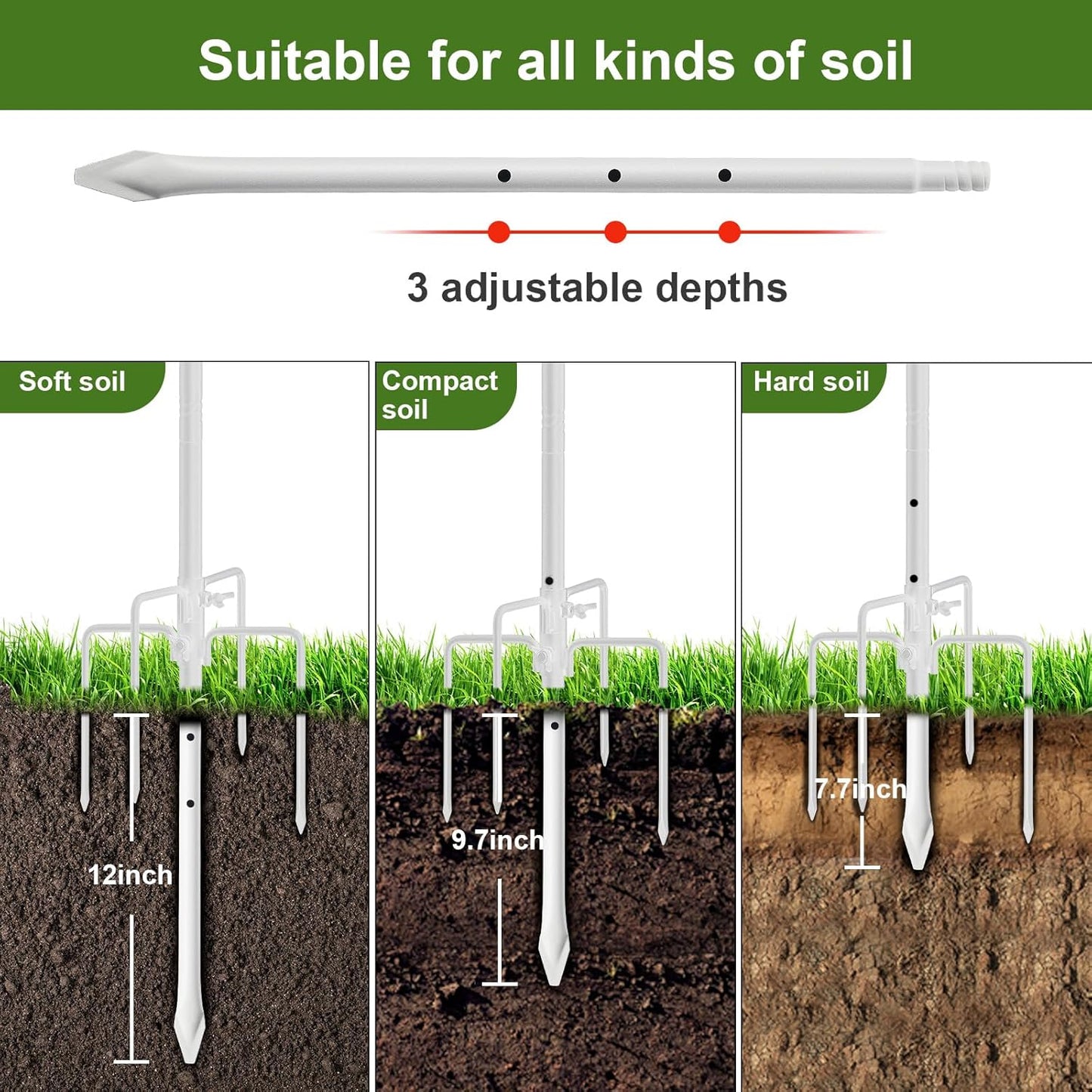 Hummingbird Feeder Stand Pole -30 inch Shepherds Hooks for Outdoor Garden Decor, 5 Prong Bird Feeder Pole for Hanging Birdfeeders,Plant,String Light - Heavy Duty Wind Chime Stand,Shepards Hook-White