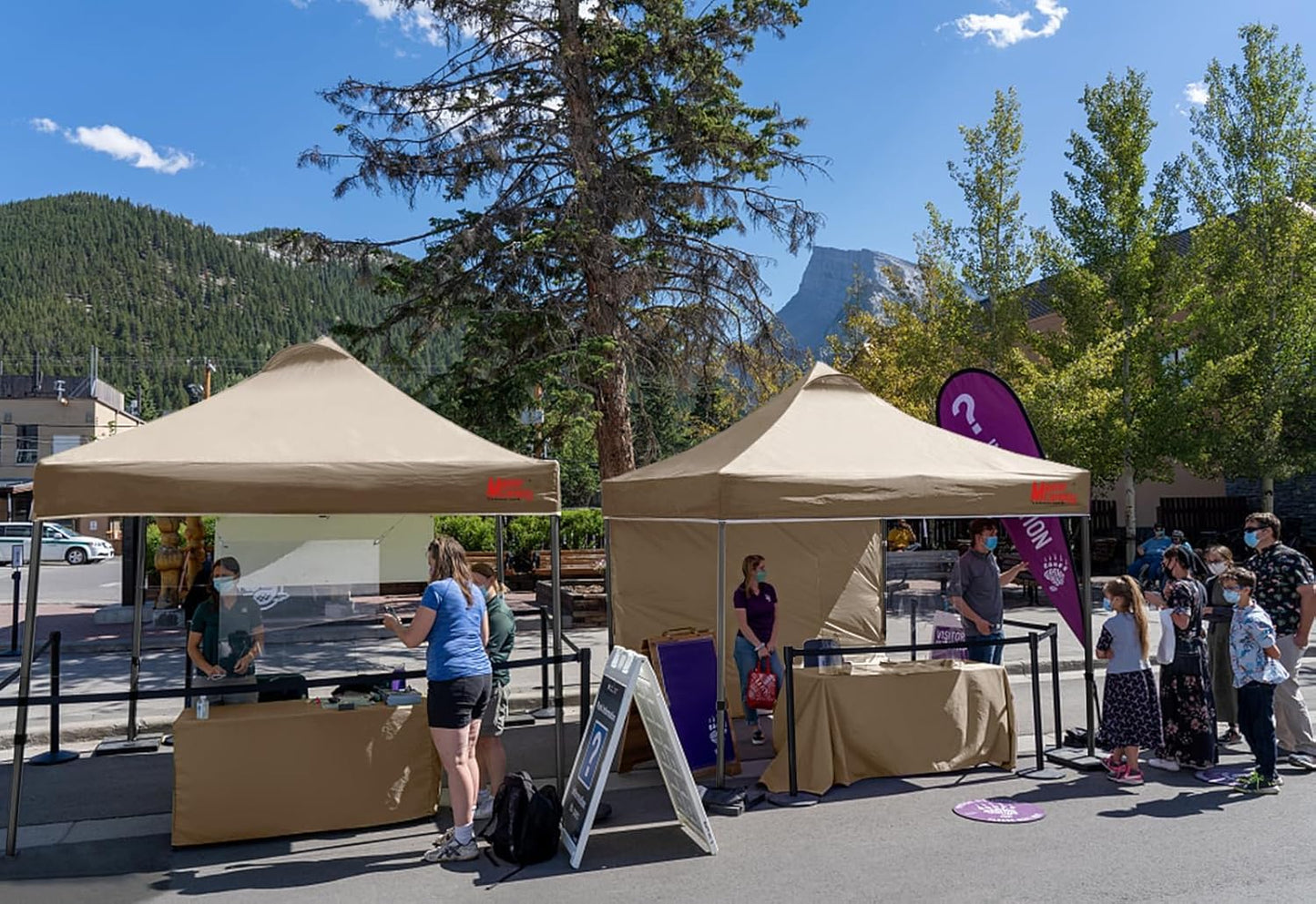 MASTERCANOPY Pop up Canopy Tent with 1 Sidewall (12x12 ft, Khaki)