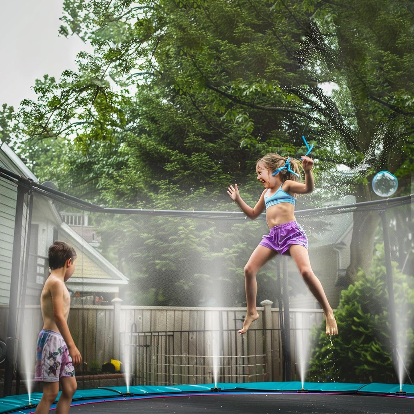 GOXAWEE Misting System, 75FT (23M) Misting Line + 28 Brass Mist Nozzles + Brass Adapter(3/4"), Misters for Outside Patio Cooling Outdoor Garden Greenhouse Trampoline for Waterpark