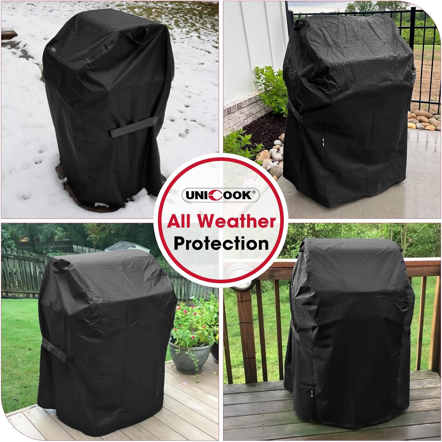 Unicook 2 Burner Grill Cover 30 Inch, Heavy Duty Waterproof Small BBQ Cover, Compatible with Weber Spirit 210 Grill with Side Tables Down, Does NOT Fit Spirit II E-210 with Side Tables Installed