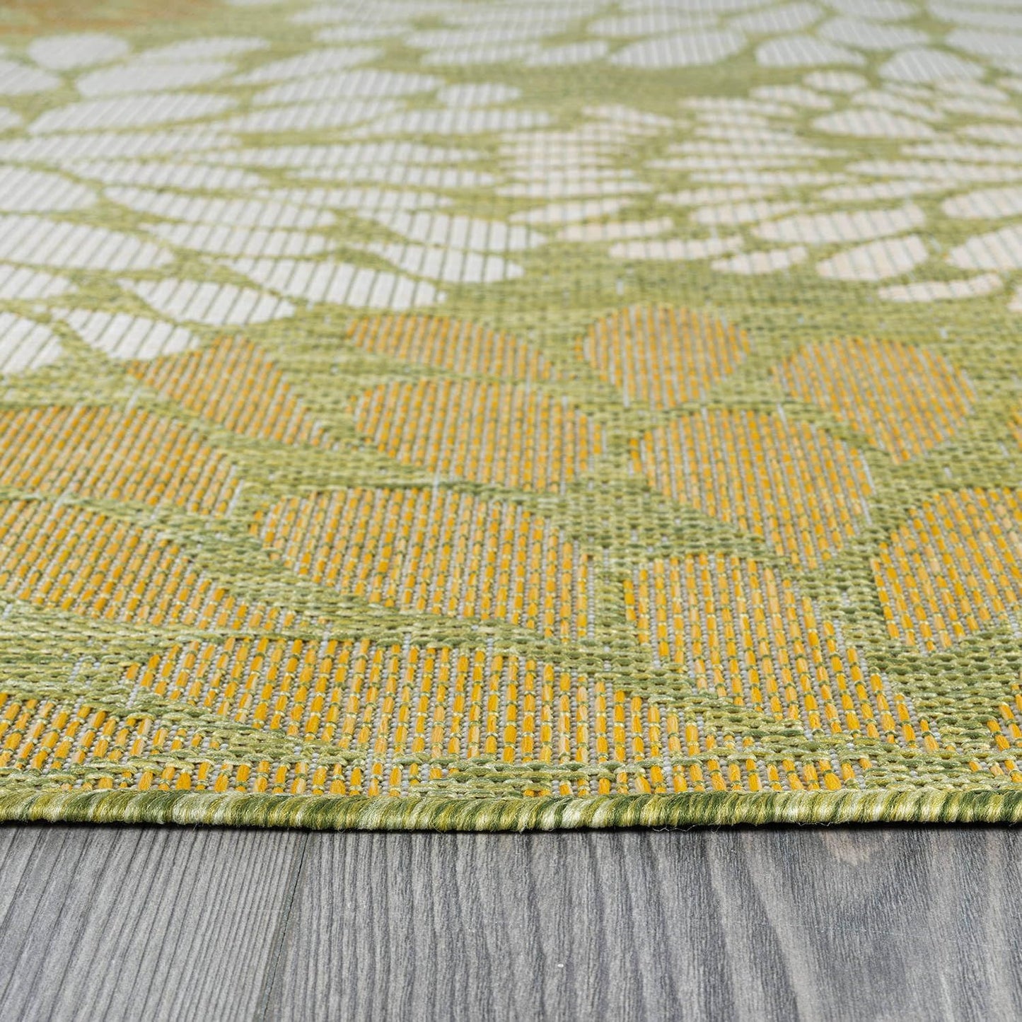 Beverly Rug Outdoor Rug 8x10 Modern Exotic Tropical Leaf Area Rugs for Indoor and Outdoor Patio Deck Porch Garden Water Resistant Washable Outside Carpet (8 x 10 Green)