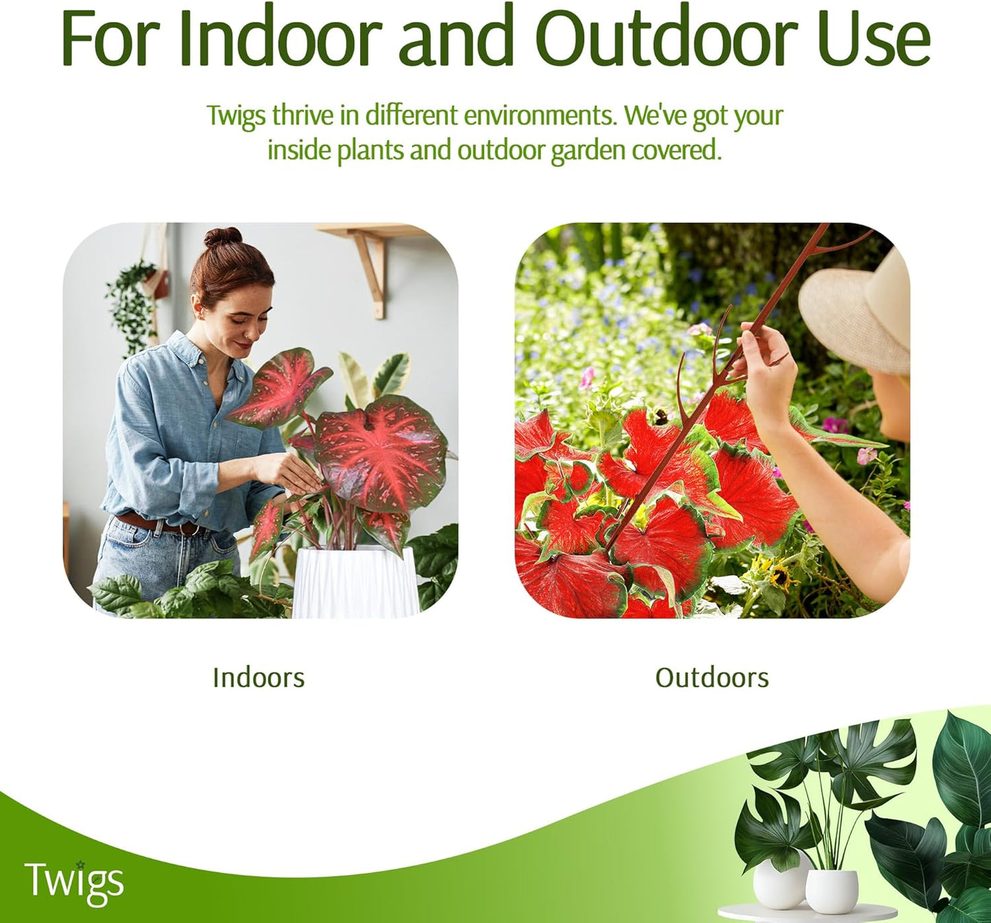 Plant Support Stakes, Stem Holder Structures for Indoor & Outdoor Use, Garden Accessories for Climbing & Potted Plants, Trellis Alternative - Begonia Red, 10 Pack, 22" L, Original