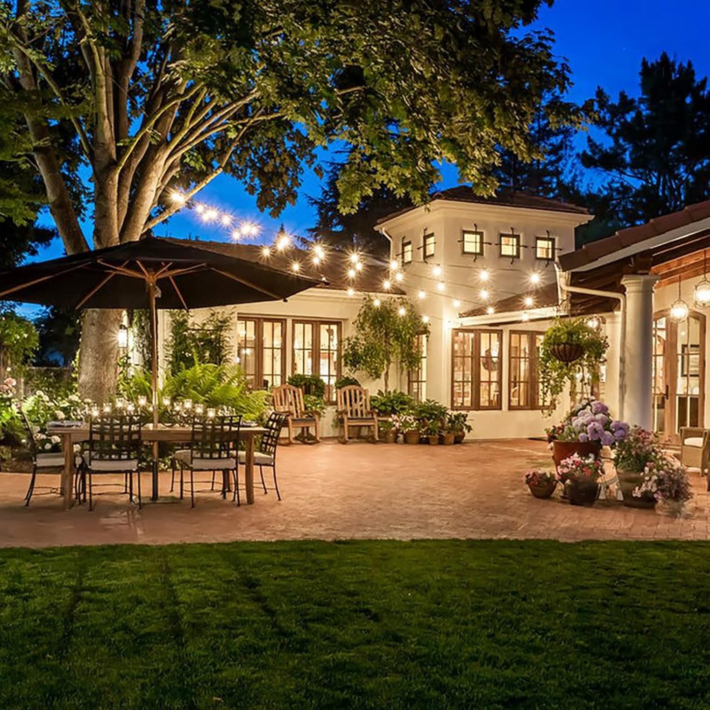 Meconard 48 Pack S14 LED String Light Bulbs, 1 Watt Shatterproof Replacement Bulbs for Patio Outdoor Sting Lights, E26 Medium Screw Base, Warm White 2200K, Non-Dimmable