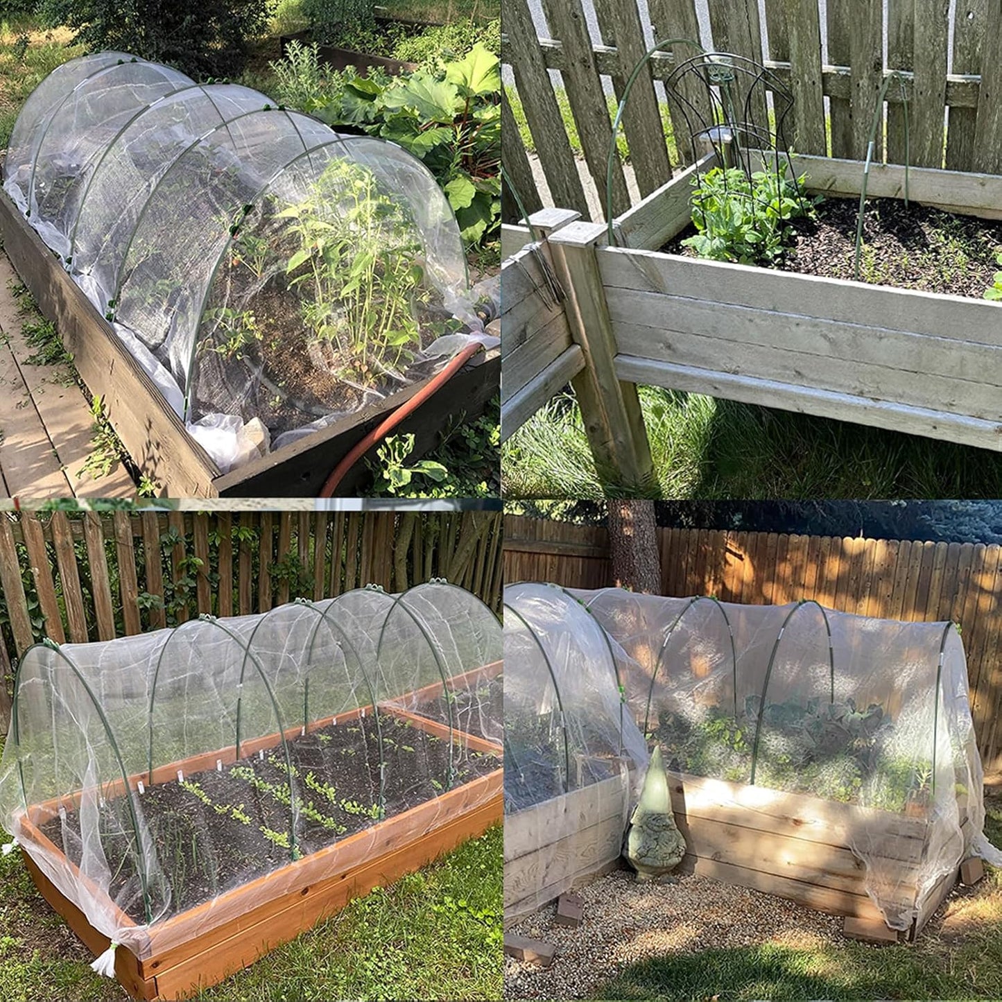 MAXPACE Greenhouse Hoops for DIY Grow Tunnels Less Than 2.7ft Wide, Rust-Free Fiberglass Support Hoops Frame for Garden Fabric, Plant Support Garden Stakes, Gardening Supplies, 50pcs