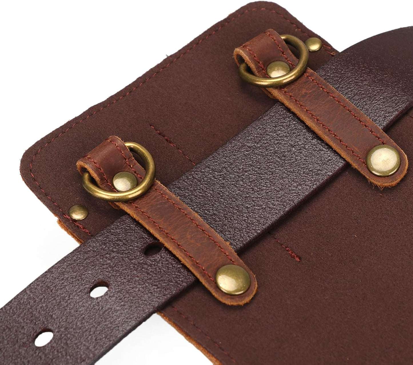 Tourbon Leather Florist Tool Waist Pouch Belt Garden Shoulder Crossbody Tools Bag Gardening Pruning Shears Holder Organizer Kit 4 Pockets (Brown)