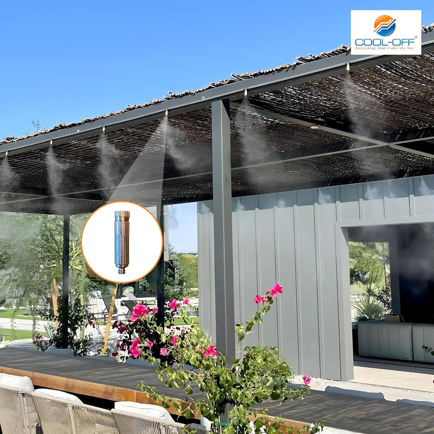 High Pressure Misting System, 750PSI Piston Pump Patio Mister System with Remote Control and 0.008" 7 Nozzles, DIY Misters for Cooling Outdoor Backyard, Dining Areas, Patio Lounging Zones