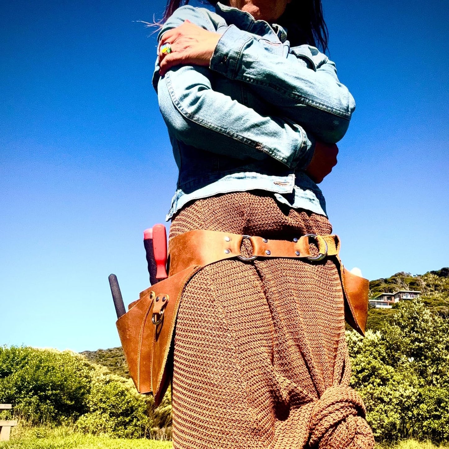 Leather Garden Tool Belt - Gardening gifts for women- Utility belt - Garden Tools Organizer Holster Pouch -Gift for Gardeners and Florists