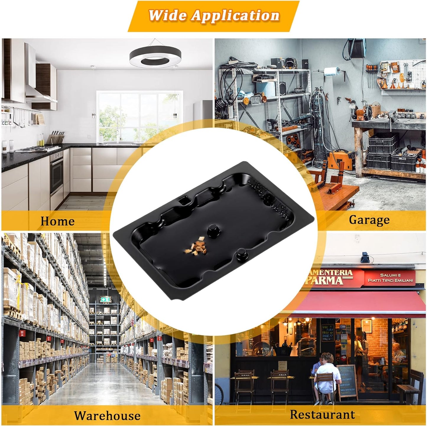 Qualirey 36 Pack Mouse and Insect Glue Traps, Strong Sticky Mice Traps Indoor for Home, Pre Scented Rodent Pads with Non Toxic Glue for House Garage, Ready to Use, Safe to Children and Pets (Black)