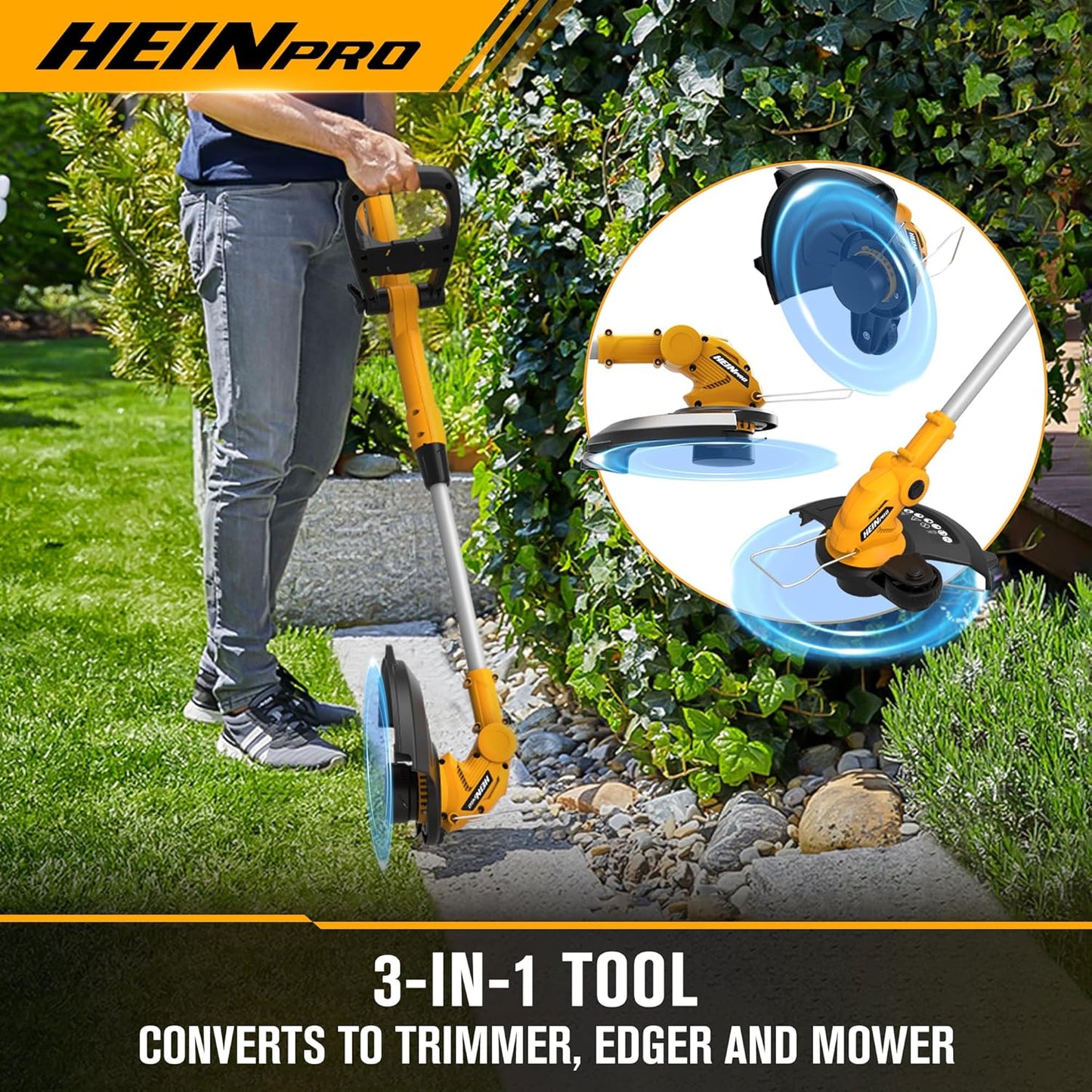 Cordless String Trimmer Compatible with Dewalt 20V Battery, 12-Inch Weed Wacker Cordless Auto Line Feed,Electric Weed Eater Battery Powered Grass Trimmer w/2 Line Spools(Tool Only)