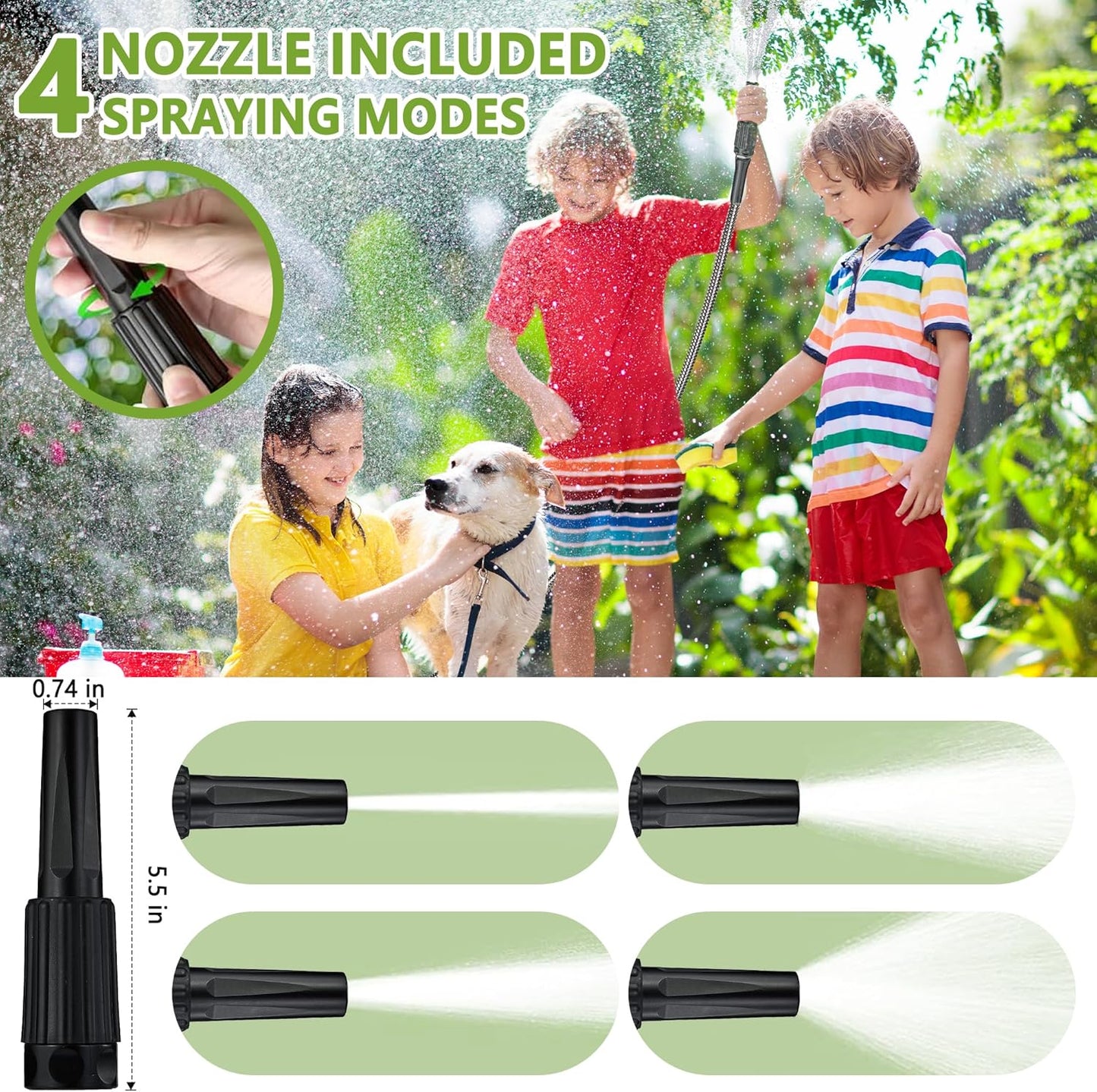 100FT 304 Stainless Steel Garden Hose-2025New Upgraded Quality Metal Expandable Hoses With 3/4 Solid Fitting,Sturdy and Lightweight, Kink-Free, Rust Proof & Ultra-Durable Water Hose For Yard Camper