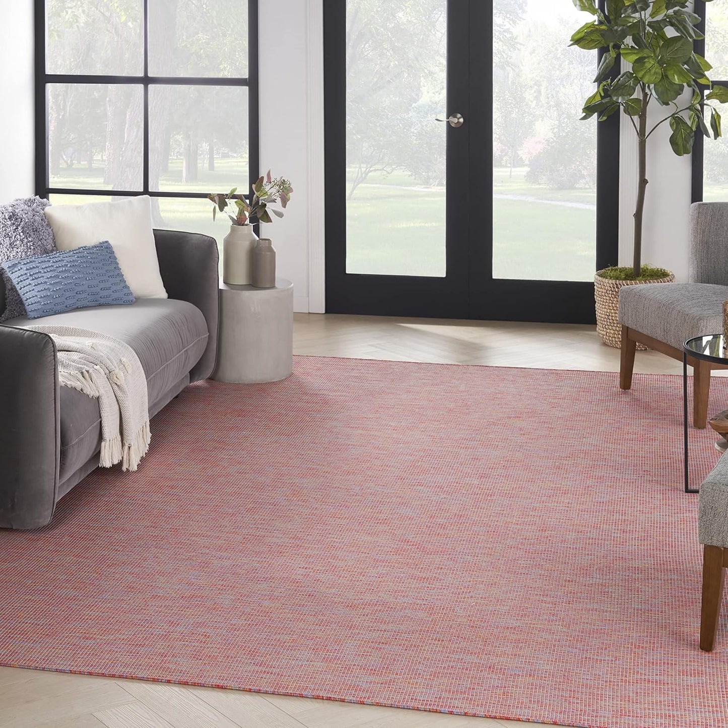 Nourison Home Positano Indoor/Outdoor Rainbow 9' x 12' Area Rug, Easy Cleaning, Non Shedding, Bed Room, Living Room, Dining Room, Backyard, Deck, Patio (9x12)