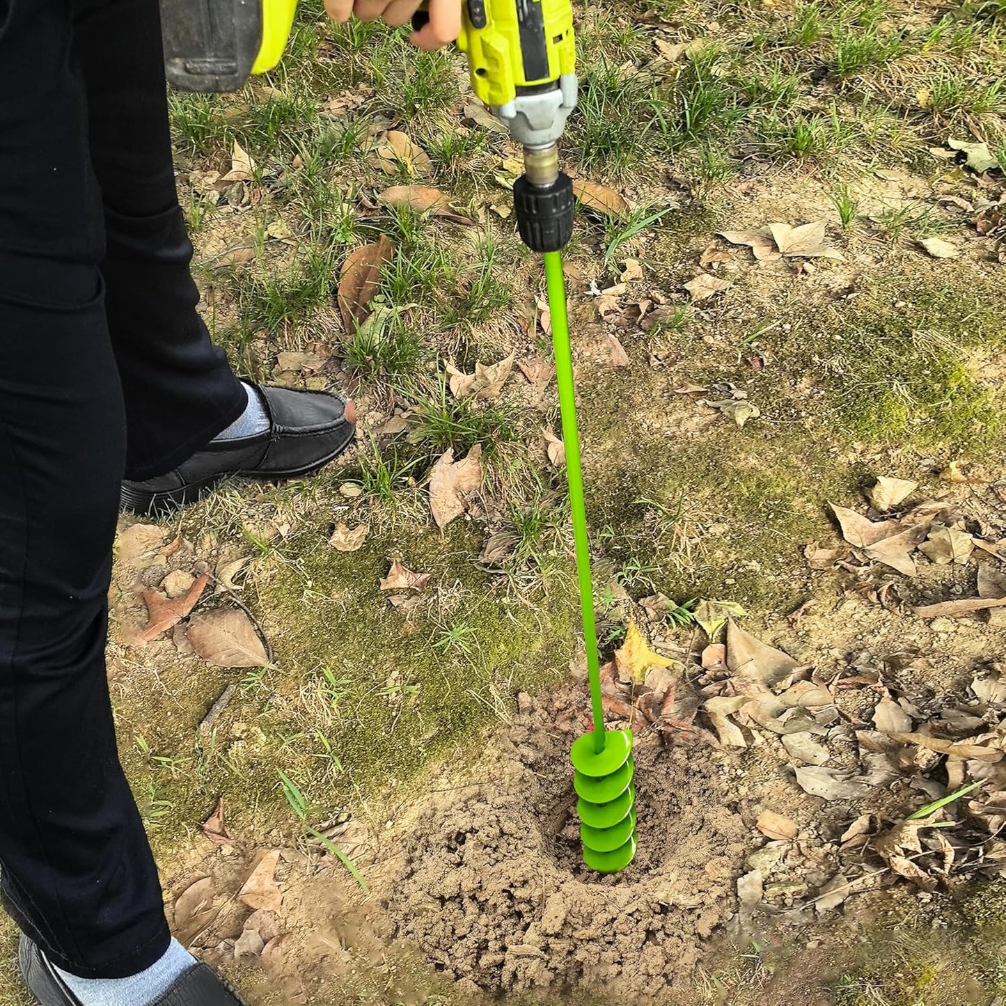 3x24-Inch Garden Auger Drill Bit for Planting and Post Hole Digging - Upgraded Spiral Design, Solid Shaft - Hex Driver Drill Compatible