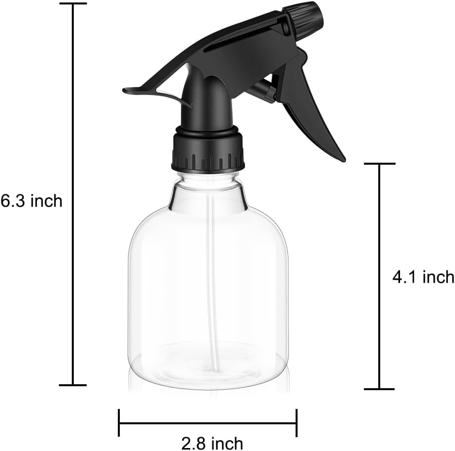 10 PCS Plastic Spray Bottles 8 oz Empty Spray Bottle with Adjustable Nozzle Mini Spray Bottle Liquid Sprayer for Kitchen Cleaning Hair Bath Beauty Spa Water Plants