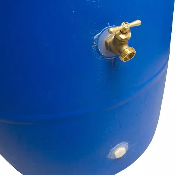 55-Gallon Rain Barrel with Spigot, Blue, Water Collection Container (3 Pack)