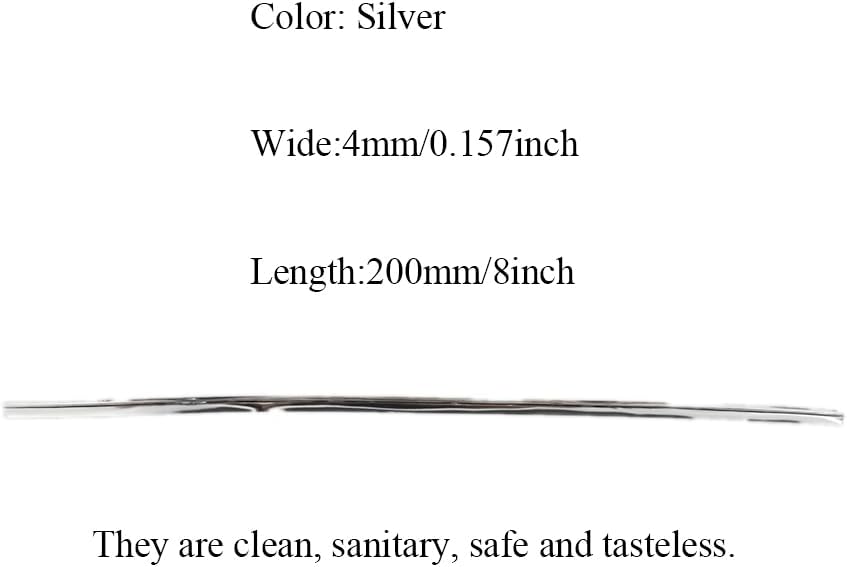 HAHIYO 300Pcs 8inches Silver Metal Twist Ties Bread Candy Coffee Bag Ties Plant Garden Twist Ties for Cellophane Treat Bags Gift Wraping Bags Plastic Bags Halloween Party Cake Present Art Crafts