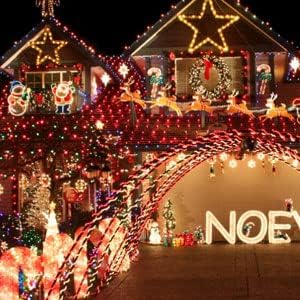 Dazzle Bright Fairy Lights Battery Operated, 2 Pack Total 40FT 120LED Silver Wire Waterproof Battery Operated String Lights, Christmas Decorations for Indoor Outdoor Bedroom Yard Decor, Red