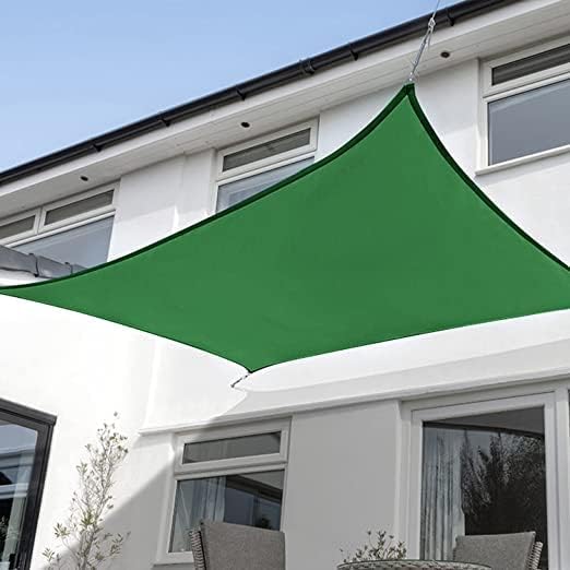 KANAGAWA 12'X14' Dark Green Custom Size Sun Shade Sail Rectangle UV Block Canopy Cover for Patio Backyard Lawn Garden Outdoor (Customized Available)