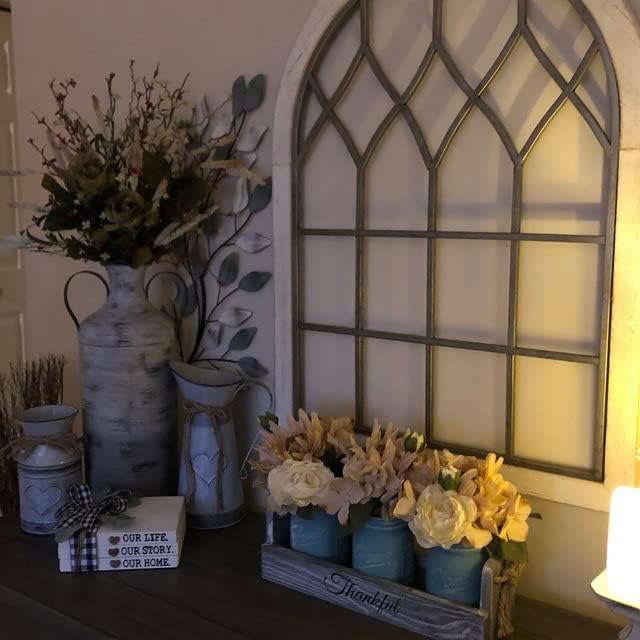 Our Life Our Story Our Home-Farmhouse Stacked Books, 3 Stacked Decorative Books, Rustic Wooden Signs for Home Decor-Housewarming Gifts