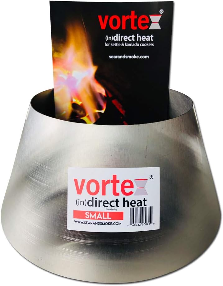 Vortex Small (in) Direct Cooking Charcoal Grill BBQ Accessory Cone 18.5 22.5 for Weber Smokey Mountain WSM Small - Stainless - Original - USA Made -Genuine SM Size