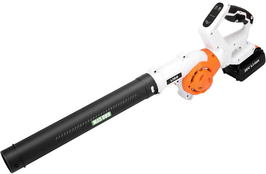 LIGO 20V Cordless Leaf Blower with 4.0Ah Battery, High-Speed Dual Fan, 3-Speed Memory & 180° Handle, 4 Nozzles with Extension Tube for Lawn, Workshop, Desktop