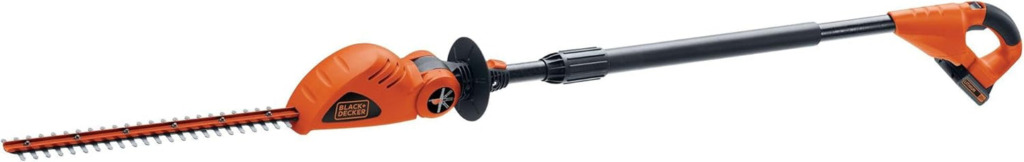 BLACK+DECKER 20V MAX Cordless Pole Hedge Trimmer, 18-Inch (LPHT120)