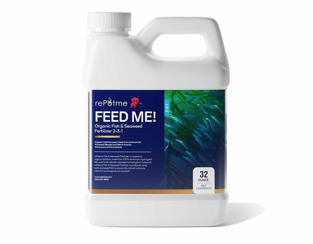 rePotme Plant Food - Feed ME! Organic Fish and Seaweed Fertilizer (2-3-1) - 16 oz