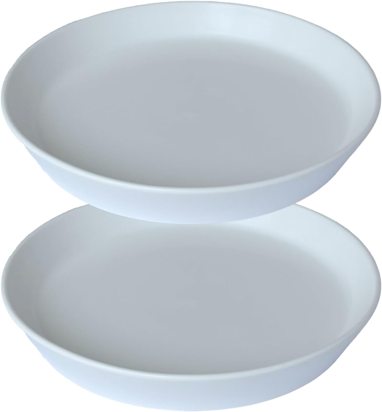 2 Pack Ceramic Plant Saucer 4 Inch, Heavy Duty Plant Pot Tray for Indoor & Outdoor, Glazed Ceramic Plant Drip Trays