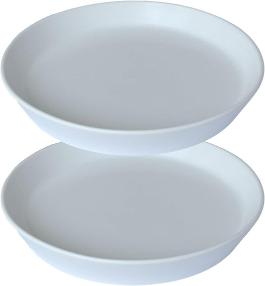 Plant Saucer Tray of 2 Pack 6 Inch, 7 inch (6.7 Inch) Plant Saucer Tray, Heavy Duty Glazed Ceramic Plant Saucers for Indoors & Outdoor, Flower Plant Water Trays for Pots Planter