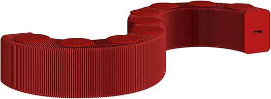 Foldable Kraft Paper Stool, Honeycomb Accordion Folding Bench, Collapsible Paper Stool for Small Spaces, Portable Footrest and Side Table for Living Room and Office,Red-44×31×600cm