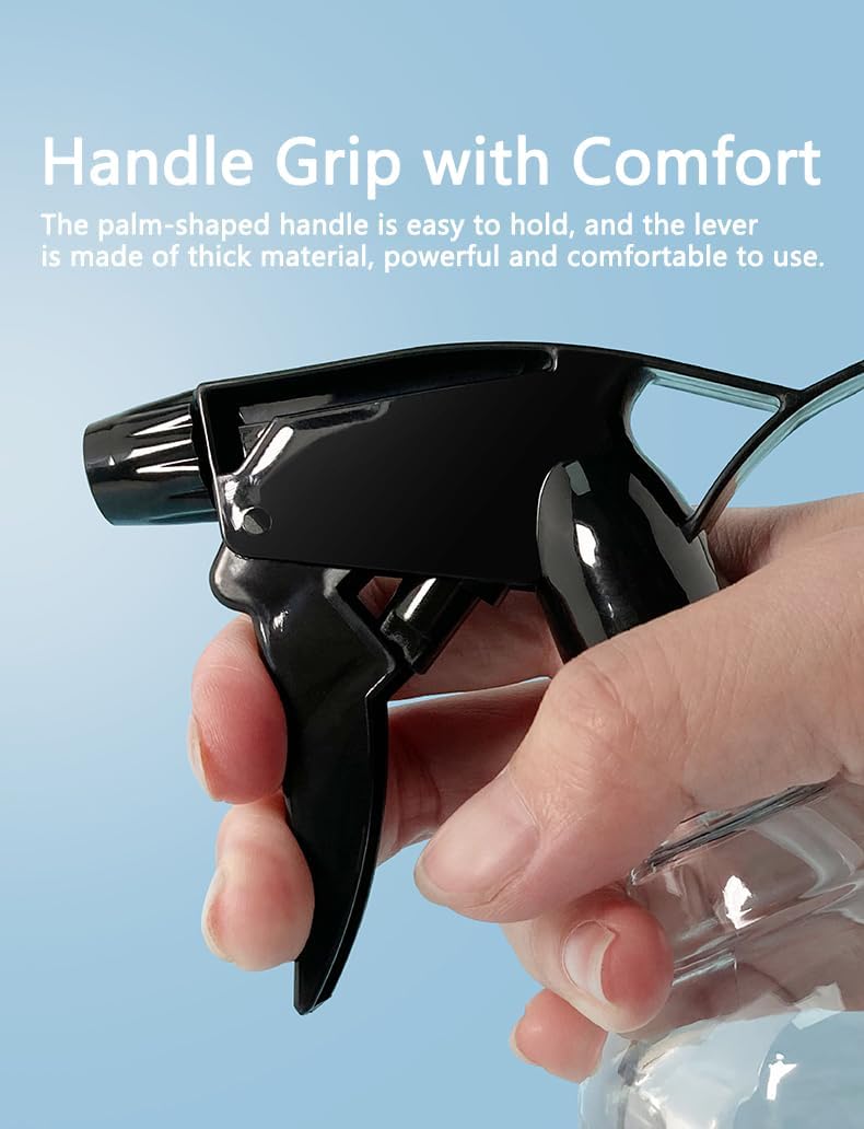 2 PCS Plastic Spray Bottles 8 oz Empty Spray Bottle with Adjustable Nozzle Mini Spray Bottle Liquid Sprayer for Kitchen Cleaning Hair Bath Beauty Spa Water Plants