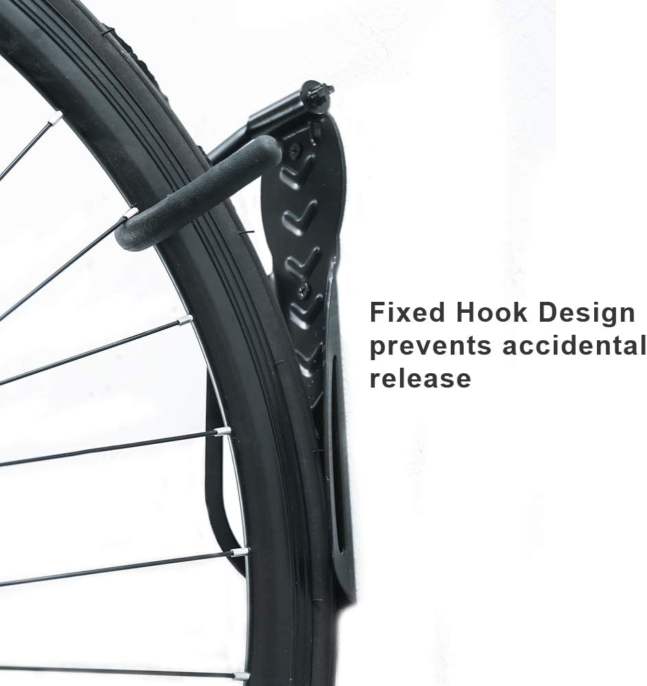 Wallmaster Bike Storage Rack for Garage, Wall Mount Bicycles Hanger, 4-Pack Bike Storage System Vertical Bike Hooks