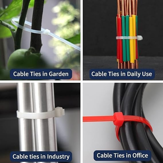 XINGO 1000 PCS Purple Zip Ties 12 Inch, 60 LBS Tensile Strength, Self-Locking Nylon Plastic Nylon PA66 Wire Ties for Indoor and Outdoor Use