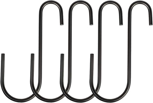 Vindar 4 Pack 6 Inches Bird Feeders Hooks Extra Large S Shape Hooks Heavy Duty S Shape Hook for Hanging Wind Chimes, Garden Ornaments, Gardening Tools, Bird House, Lanterns, Kitchenware