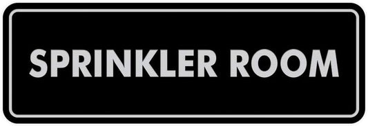 Signs ByLITA Standard Sprinkler Room Sign (Black/Silver) - Medium